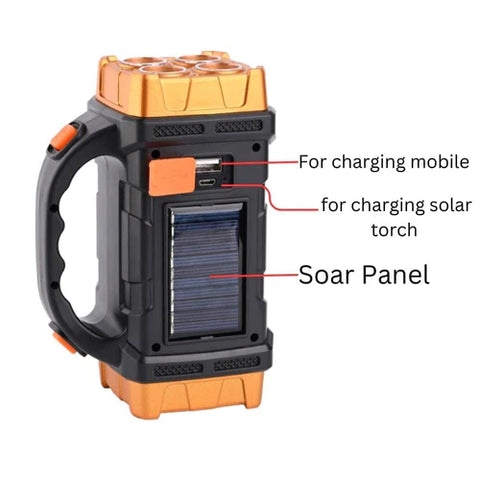 2 in1 Rechargeable Solar Charging LED Double Sided Handy Heavy Bulb Light